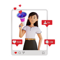 Icone de GESTÃO DE REDES SOCIAIS
